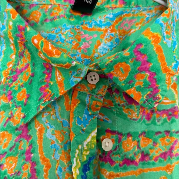 Lauren Ralph Lauren Vibrant Paisley Button-Up Shirt - Picture 6 of 7